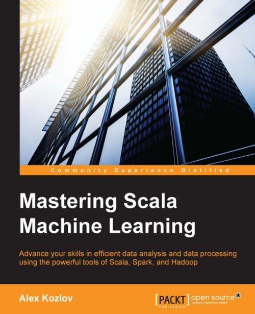Cover of the book Mastering Scala Machine Learning by Alex Kozlov, Packt Publishing