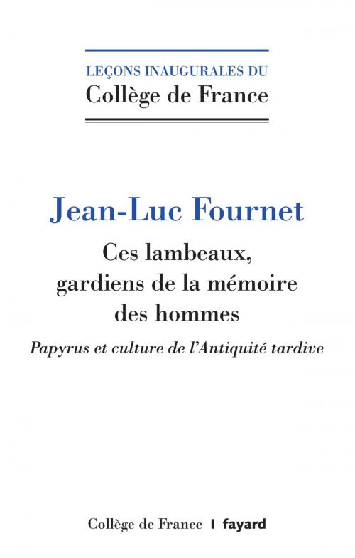 Cover of the book Ces lambeaux, gardiens de la mémoire des hommes by Jean-Luc Fournet, Fayard