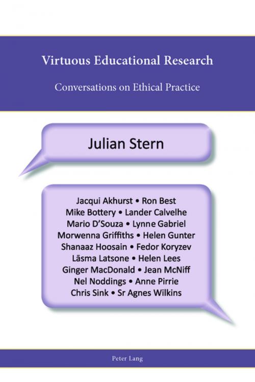 Cover of the book Virtuous Educational Research by Julian Stern, Peter Lang