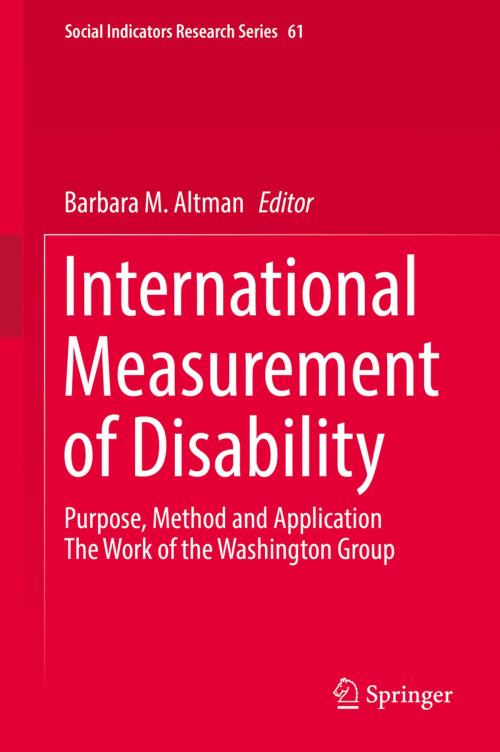Cover of the book International Measurement of Disability by , Springer International Publishing