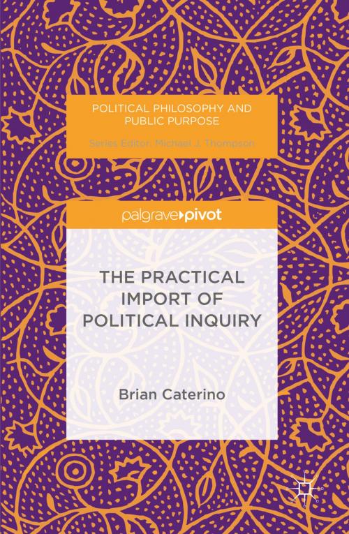 Cover of the book The Practical Import of Political Inquiry by Brian Caterino, Springer International Publishing