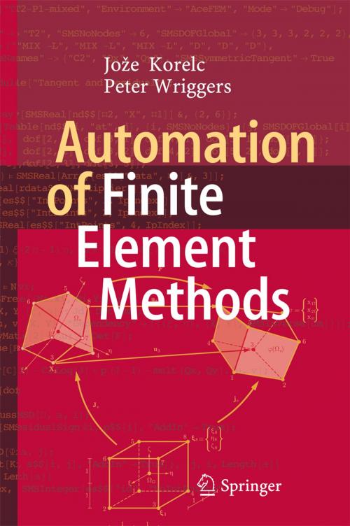 Cover of the book Automation of Finite Element Methods by Jože Korelc, Peter Wriggers, Springer International Publishing