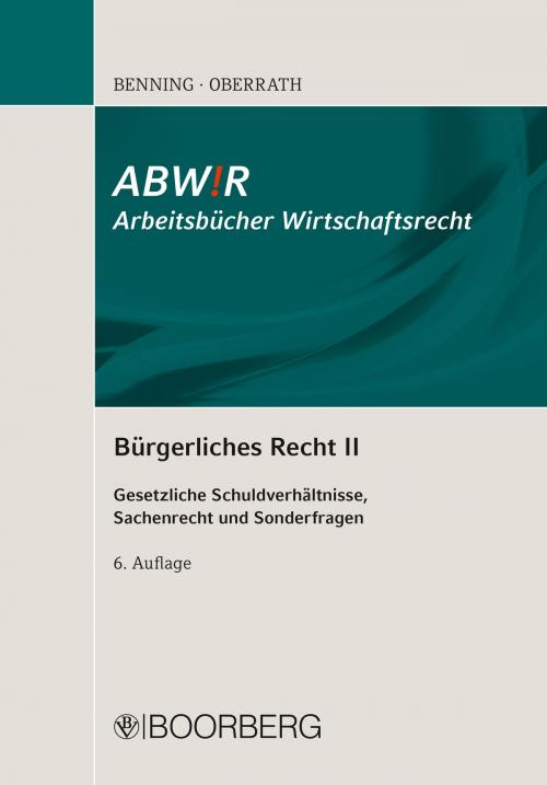 Cover of the book Bürgerliches Recht II by Axel Benning, Jörg-Dieter Oberrath, Richard Boorberg Verlag