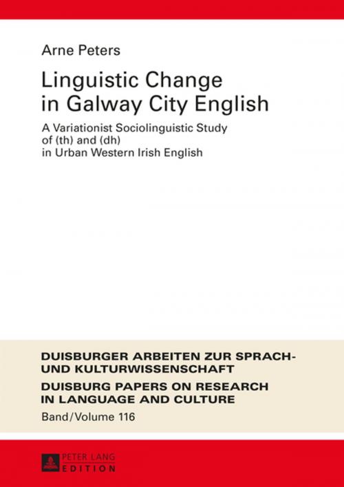 Cover of the book Linguistic Change in Galway City English by Arne Peters, Peter Lang
