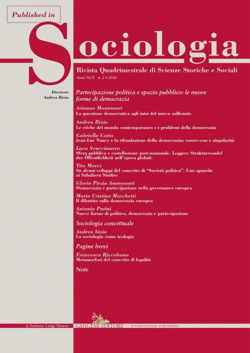 Cover of the book La questione democratica agli inizi del nuovo millennio by Arianna Montanari, Gangemi Editore
