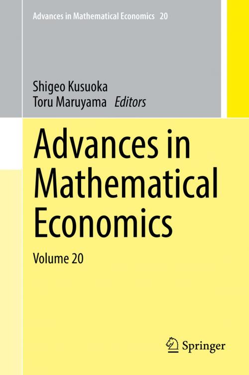 Cover of the book Advances in Mathematical Economics Volume 20 by , Springer Singapore