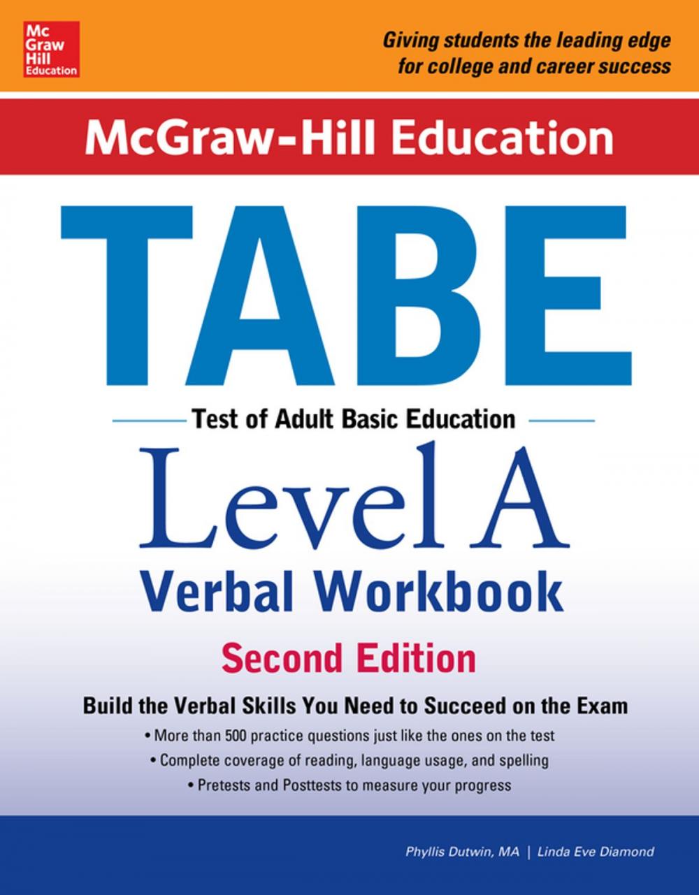 Big bigCover of McGraw-Hill Education TABE Level A Verbal Workbook, Second Edition