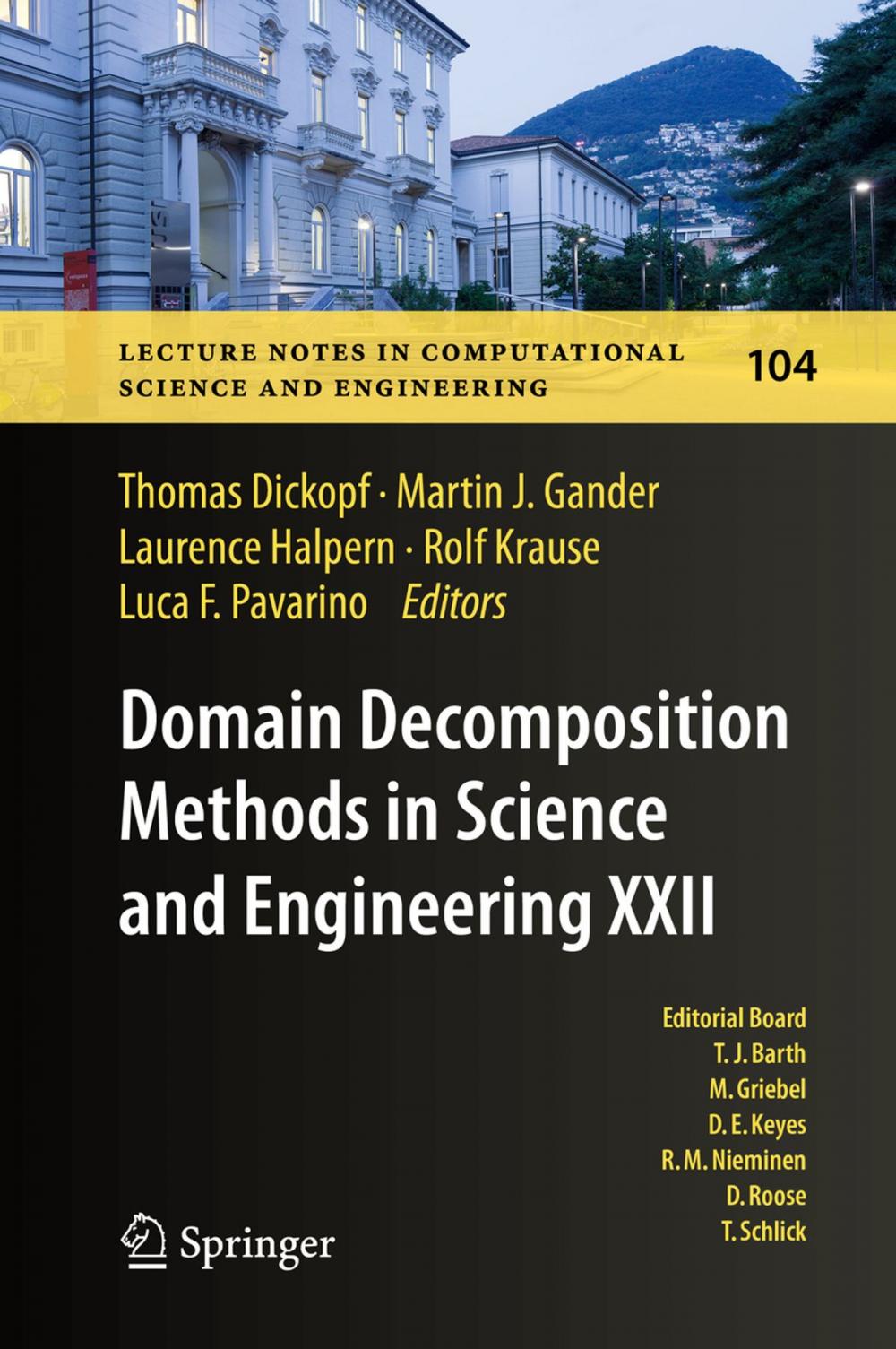 Big bigCover of Domain Decomposition Methods in Science and Engineering XXII
