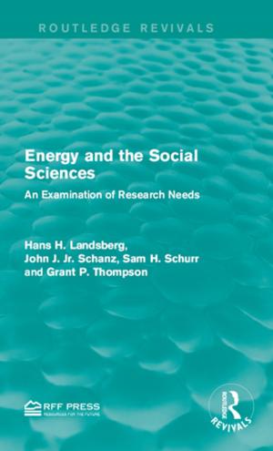 Cover of Energy and the Social Sciences