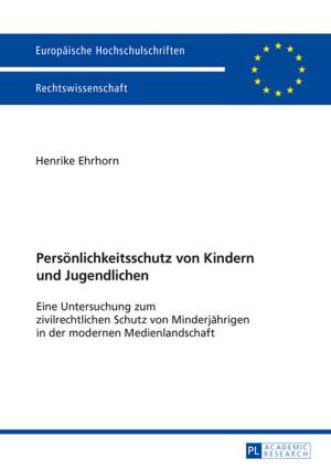 Cover of the book Persoenlichkeitsschutz von Kindern und Jugendlichen by Hamid Kasiri