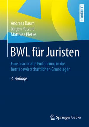 Cover of the book BWL für Juristen by Michael Glöckler