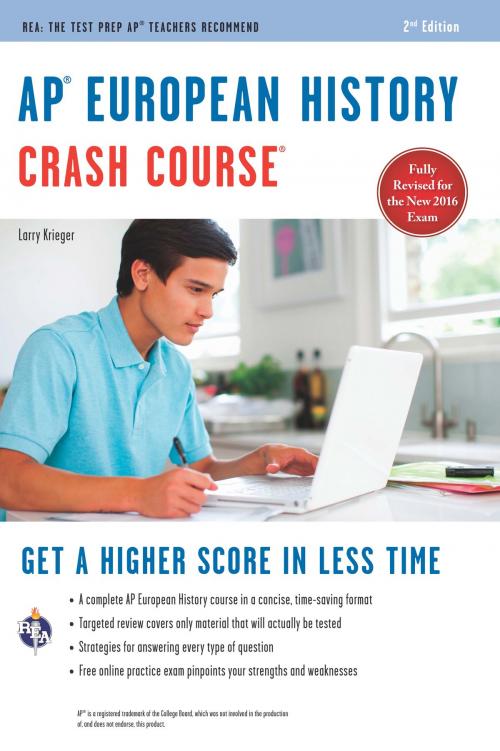 Cover of the book AP® European History Crash Course Book + Online by Larry Krieger, Patti Harrold, Research & Education Association
