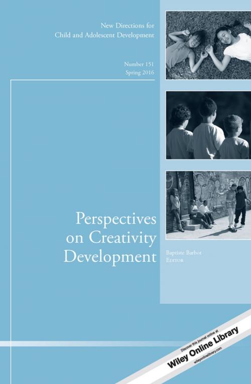 Cover of the book Perspectives on Creativity Development by Baptiste Barbot, Wiley