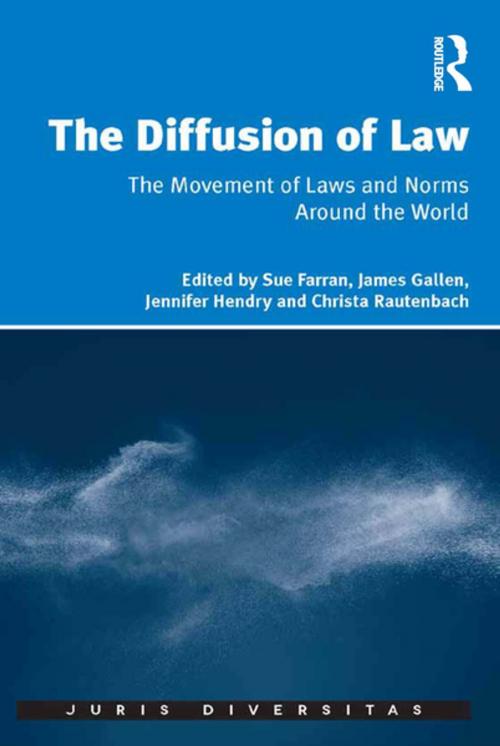 Cover of the book The Diffusion of Law by Sue Farran, James Gallen, Christa Rautenbach, Taylor and Francis