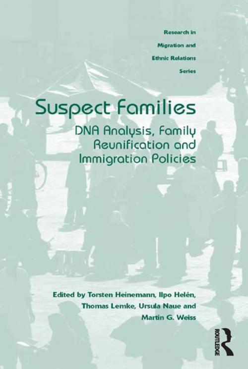Cover of the book Suspect Families by Torsten Heinemann, Ilpo Helén, Thomas Lemke, Ursula Naue, Martin Weiss, Taylor and Francis