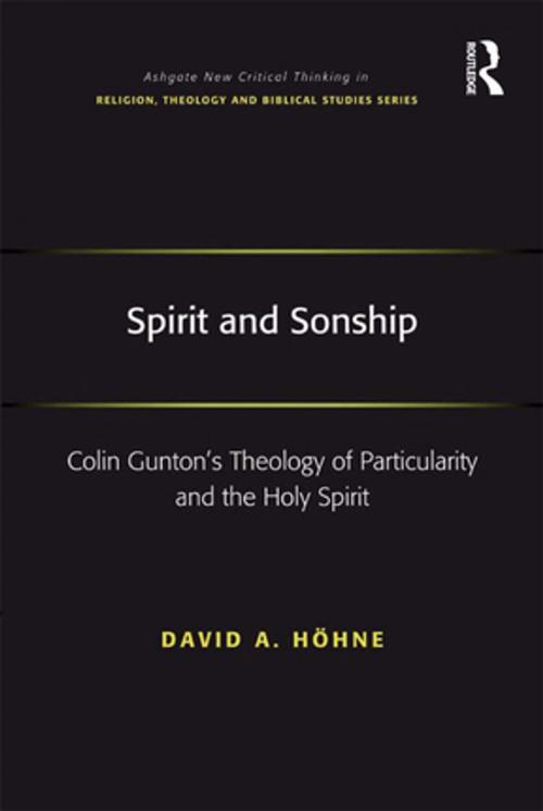 Cover of the book Spirit and Sonship by David A. Höhne, Taylor and Francis