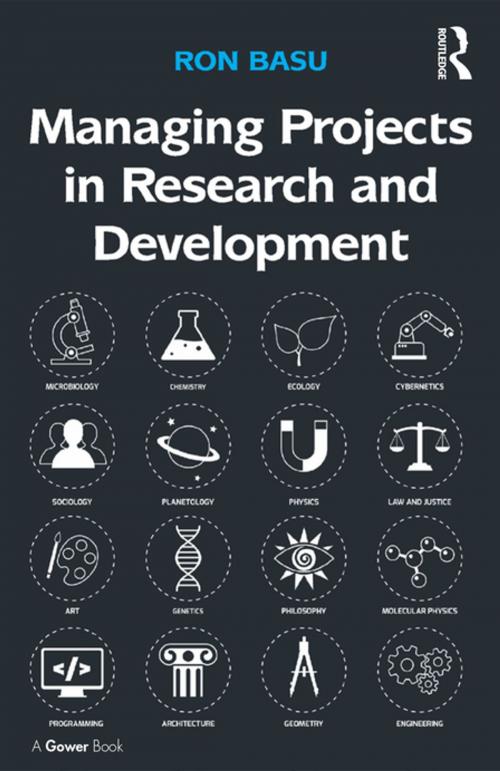 Cover of the book Managing Projects in Research and Development by Ron Basu, Taylor and Francis