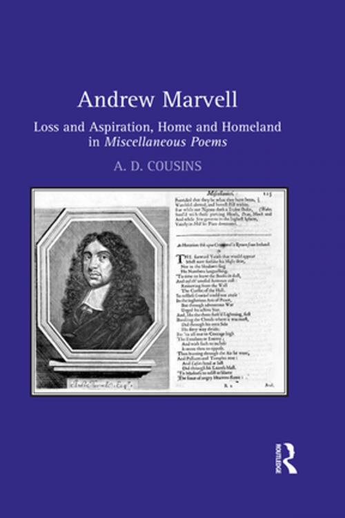 Cover of the book Andrew Marvell by A. D. Cousins, Taylor and Francis