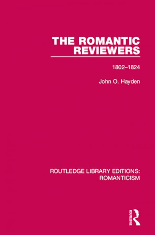 Cover of the book The Romantic Reviewers by , Taylor and Francis