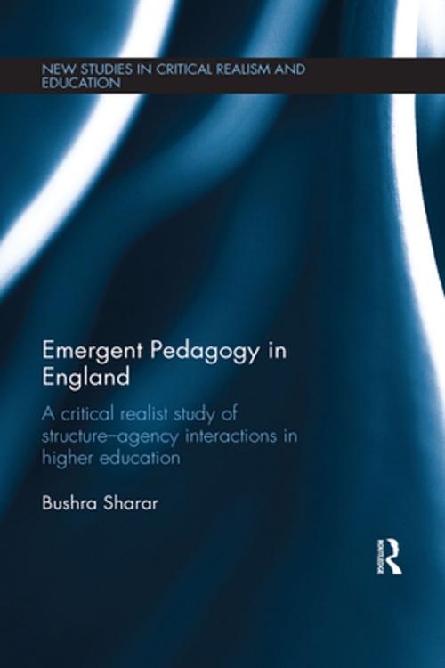 Cover of the book Emergent Pedagogy in England by Bushra Sharar, Taylor and Francis