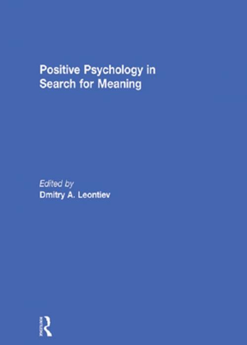 Cover of the book Positive Psychology in Search for Meaning by , Taylor and Francis