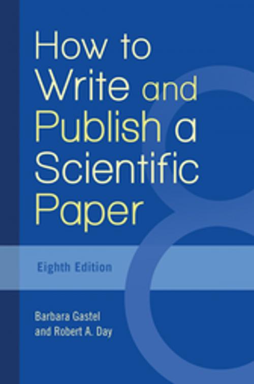 Cover of the book How to Write and Publish a Scientific Paper, 8th Edition by Barbara Gastel, Robert A. Day, ABC-CLIO