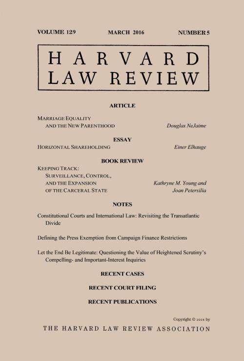 Cover of the book Harvard Law Review: Volume 129, Number 5 - March 2016 by Harvard Law Review, Quid Pro, LLC