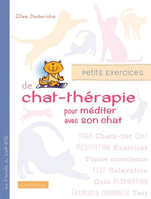 Cover of the book Petits exercices de chat-thérapie pour méditer avec son chat by Gilles Diederichs, Larousse