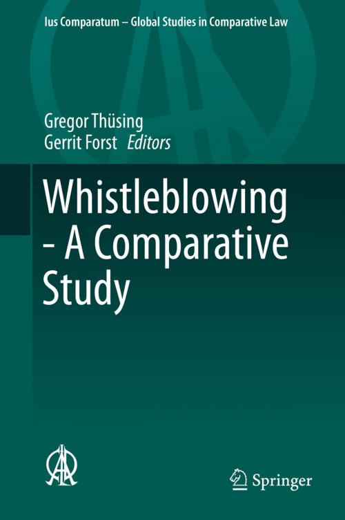Cover of the book Whistleblowing - A Comparative Study by , Springer International Publishing