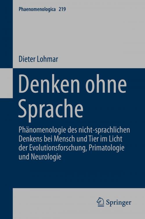Cover of the book Denken ohne Sprache by Dieter Lohmar, Springer International Publishing