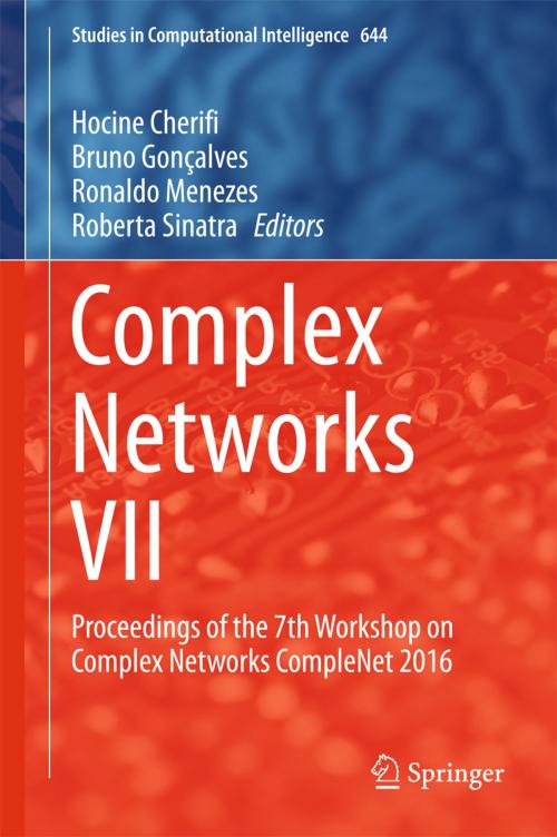 Cover of the book Complex Networks VII by , Springer International Publishing