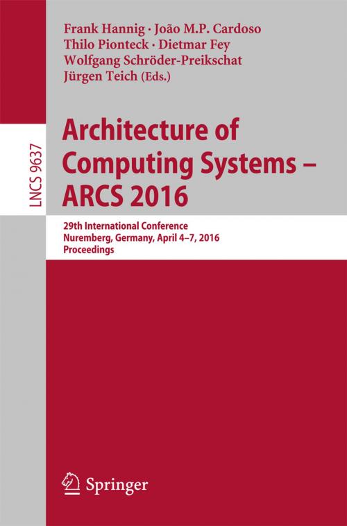 Cover of the book Architecture of Computing Systems -- ARCS 2016 by , Springer International Publishing