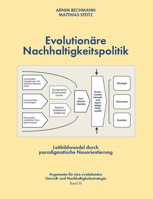 Cover of the book Evolutionäre Nachhaltigkeitspolitik by Arnim Bechmann, Matthias Steitz, Books on Demand