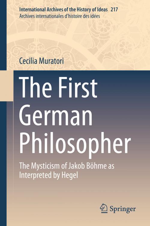Cover of the book The First German Philosopher by Cecilia Muratori, Springer Netherlands