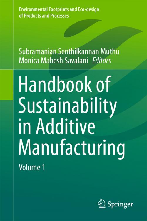 Cover of the book Handbook of Sustainability in Additive Manufacturing by , Springer Singapore