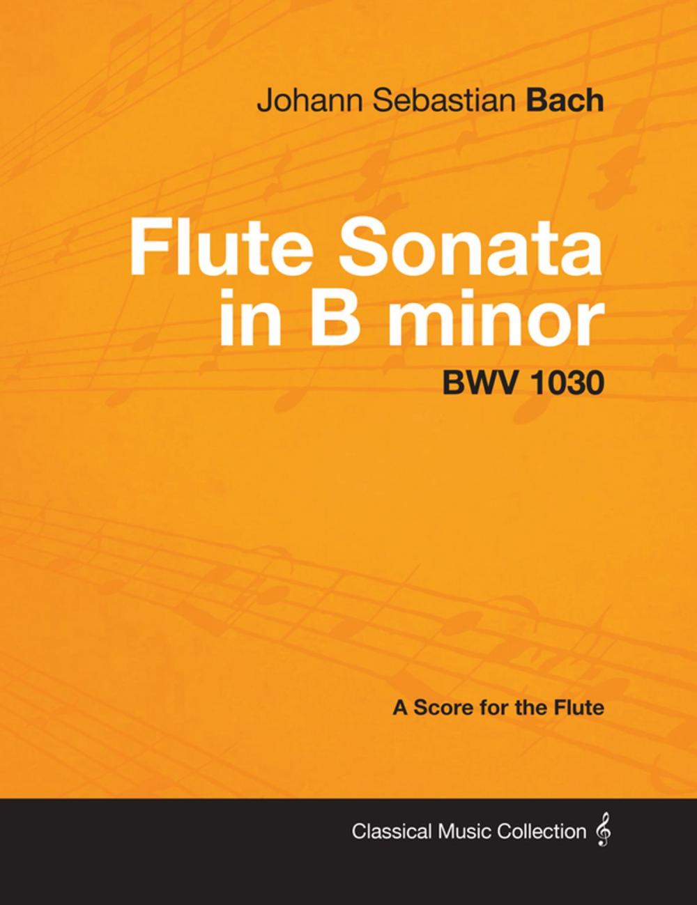 Big bigCover of Johann Sebastian Bach - Flute Sonata in B minor - BWV 1030 - A Score for the Flute