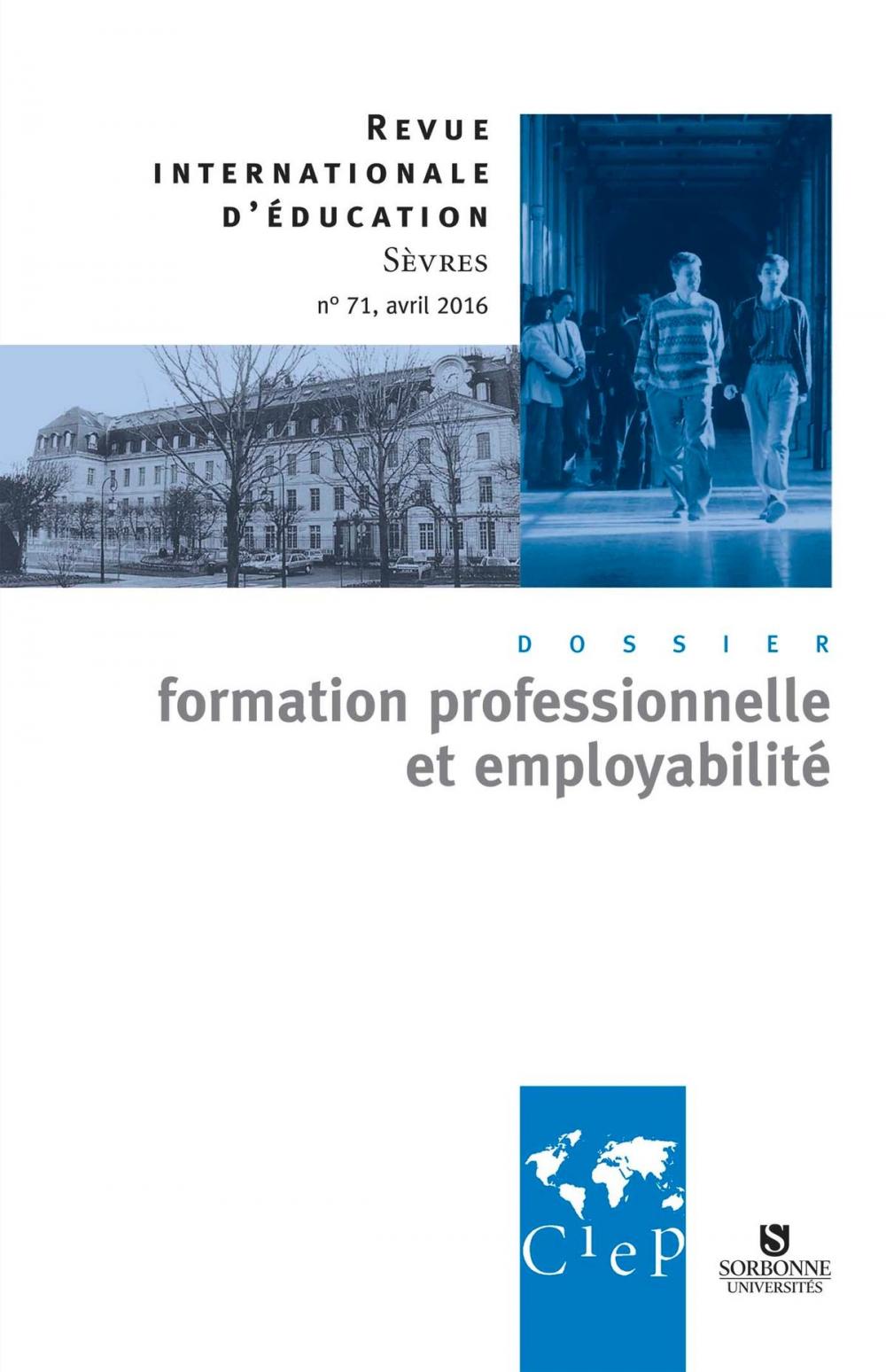 Big bigCover of Formation professionnelle et employabilité - Revue internationale d'éducation Sèvres 71 - Ebook