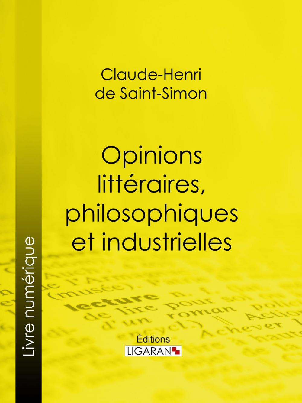 Big bigCover of Opinions littéraires, philosophiques et industrielles