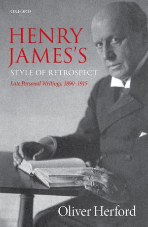 Book cover of Henry James's Style of Retrospect