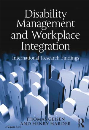 Cover of the book Disability Management and Workplace Integration by David Bordwell