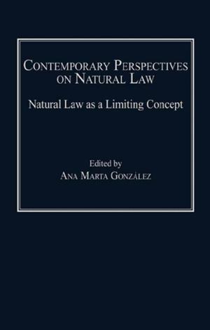 Cover of the book Contemporary Perspectives on Natural Law by Matthew McCartney