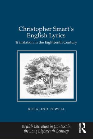 Cover of Christopher Smart's English Lyrics