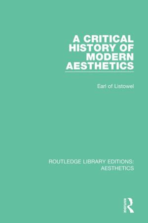 Book cover of A Critical History of Modern Aesthetics