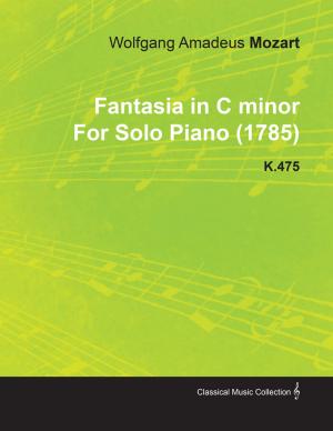 Cover of Fantasia in C Minor by Wolfgang Amadeus Mozart for Solo Piano (1785) K.475