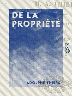 Cover of the book De la propriété by Hippolyte-Adolphe Taine