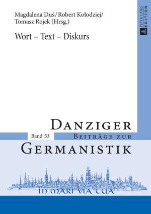 Cover of the book Wort Text Diskurs by Michael Fritz