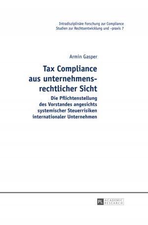 Cover of the book Tax Compliance aus unternehmensrechtlicher Sicht by Julia Gerzen