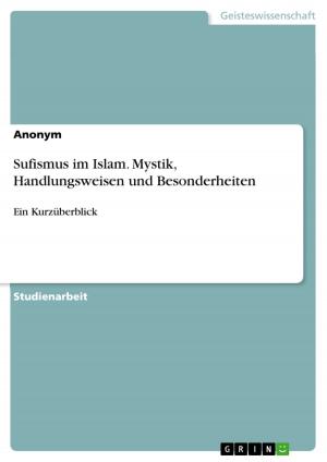 Cover of the book Sufismus im Islam. Mystik, Handlungsweisen und Besonderheiten by Lisa Marlen Häßler