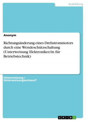 bigCover of the book Richtungsänderung eines Drehstrommotors durch eine Wendeschützschaltung (Unterweisung Elektroniker/in für Betriebstechnik) by 
