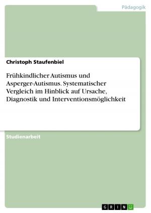 Cover of the book Frühkindlicher Autismus und Asperger-Autismus. Systematischer Vergleich im Hinblick auf Ursache, Diagnostik und Interventionsmöglichkeit by Dennis Puschmann